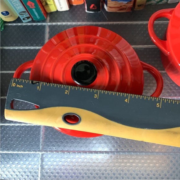 NEW LE CREUSET Red Stoneware Mini Cocotte - Picture 10 of 11